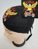 Embroidered Skull Cap [Eagle with Bike]